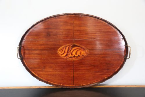 19th Century Mahogany Galleried Serving Tray