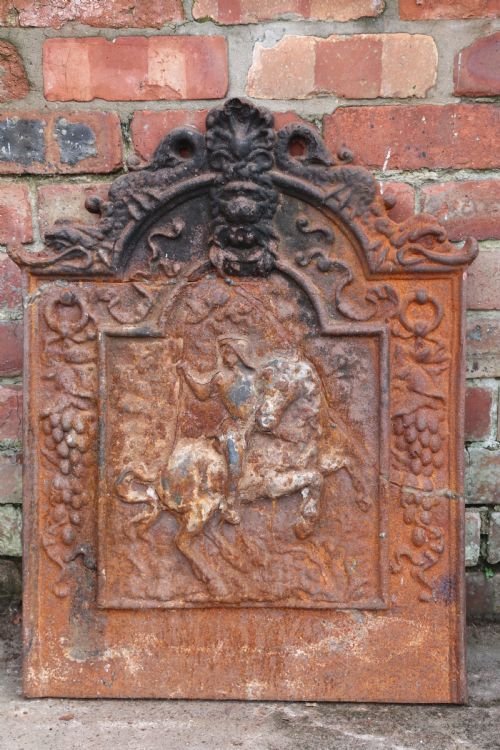 A Quality Cast Iron Arch Top Fireback