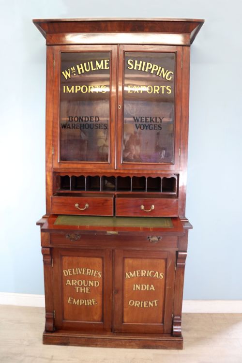 A Lovely Quality Early Victorian Mahogany Bookcase Cabinet