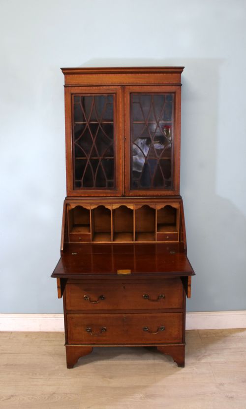 Miniature Edwardian Bureau Bookcase.