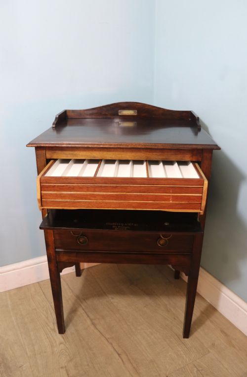 A Lovely George V Dining Room Side Cabinet with Cutlery Trays Marked for Godfrey & Co, Yeovil.