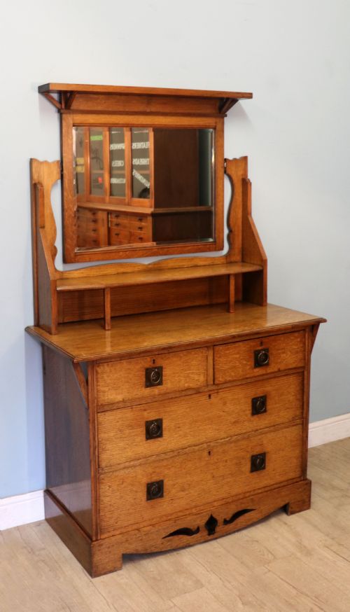 fig 1. A lovely English Arts and Crafts dressing chest