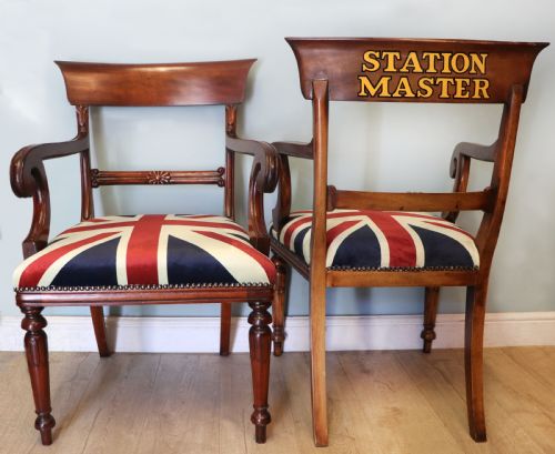 A Pair of Lovely Victorian Bar Back Carver Chairs.