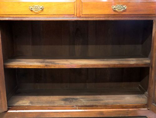 A WONDERFUL LATE 19TH CENTURY AMERICAN WALNUT BOOKCASE CABINET - ADDITIONAL PHOTO 15