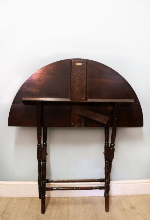 A Early 20th Century Mahogany Coaching or Campaign Table Bearing a Label for Thornton and Herne of Pont Street, London. 
