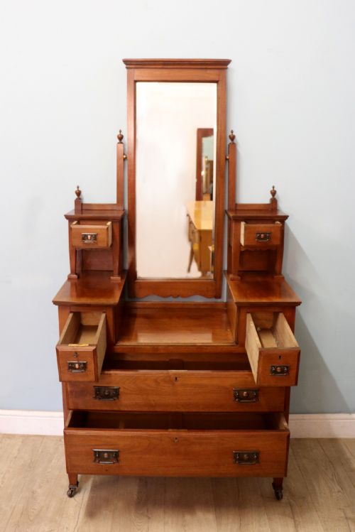 fig 1. A lovely late 19th century American walnut dressing chest.