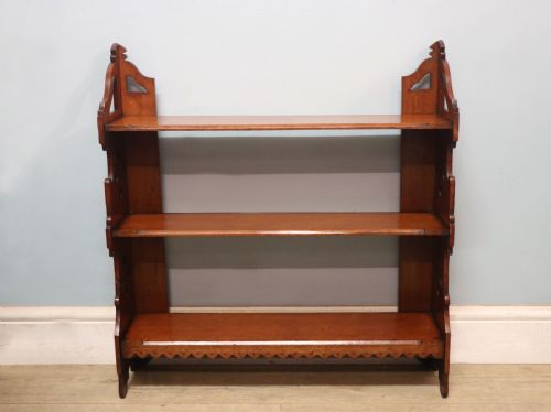 a lovely very usable victorian mahogany wall shelf - CATEGORY: ANTIQUE FURNITURE - DATED VICTORIAN
