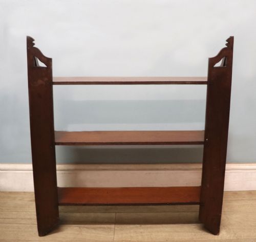 A LOVELY VERY USABLE VICTORIAN MAHOGANY WALL SHELF - ADDITIONAL PHOTO 11