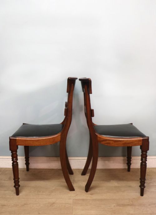 A LOVELY SET OF FOUR LATE GEORGIAN OR WILLIAM IV MAHOGANY BAR BACK DINING CHAIRS - ADDITIONAL PHOTO 9