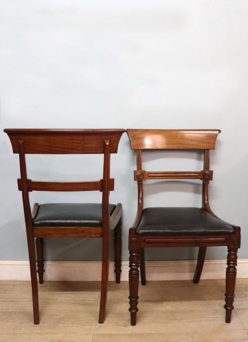 A LOVELY SET OF FOUR LATE GEORGIAN OR WILLIAM IV MAHOGANY BAR BACK DINING CHAIRS - ADDITIONAL PHOTO 11