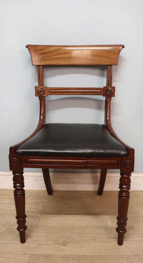 A LOVELY SET OF FOUR LATE GEORGIAN OR WILLIAM IV MAHOGANY BAR BACK DINING CHAIRS - ADDITIONAL PHOTO 13
