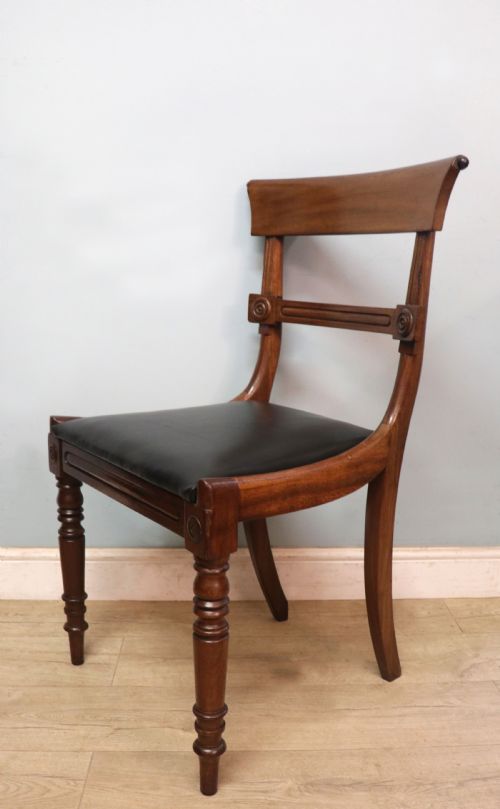 A LOVELY SET OF FOUR LATE GEORGIAN OR WILLIAM IV MAHOGANY BAR BACK DINING CHAIRS - ADDITIONAL PHOTO 15