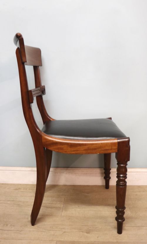 A LOVELY SET OF FOUR LATE GEORGIAN OR WILLIAM IV MAHOGANY BAR BACK DINING CHAIRS - ADDITIONAL PHOTO 20