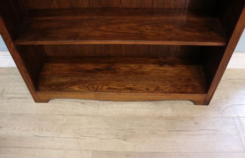 A LOVELY EARLY 20TH CENTURY OAK OPEN FRONT BOOKCASE BEAR THE SIGNATURE OF ALBERT GILLES A RENOWNED FRENCH COPPERSMITH - ADDITIONAL PHOTO 10