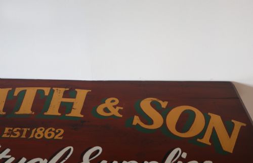 A LOVELY VICTORIAN PAINTED PINE CHEST OF FOUR DRAWERS SIGN WRITTEN FOR THE SMITHS AGRICULTURAL MERCHANTS OF STAFFORD - ADDITIONAL PHOTO 9