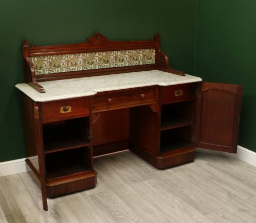 A VICTORIAN WASHSTAND IN THE AESTHETIC STYLE IN IMMACULATE ORIGINAL CONDITION - ADDITIONAL PHOTO 6