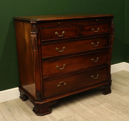 A LOVELY SOLID MAHOGANY BACHELORS CHEST - ADDITIONAL PHOTO 6