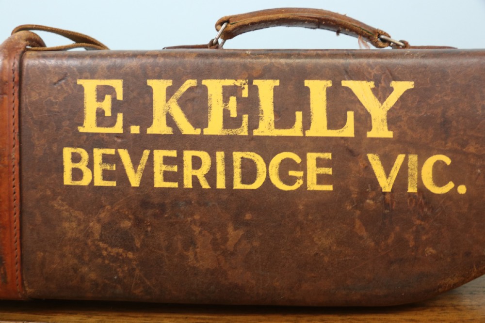A good quality late 19th or early 20th century leather 'leg of mutton' gun case  View V