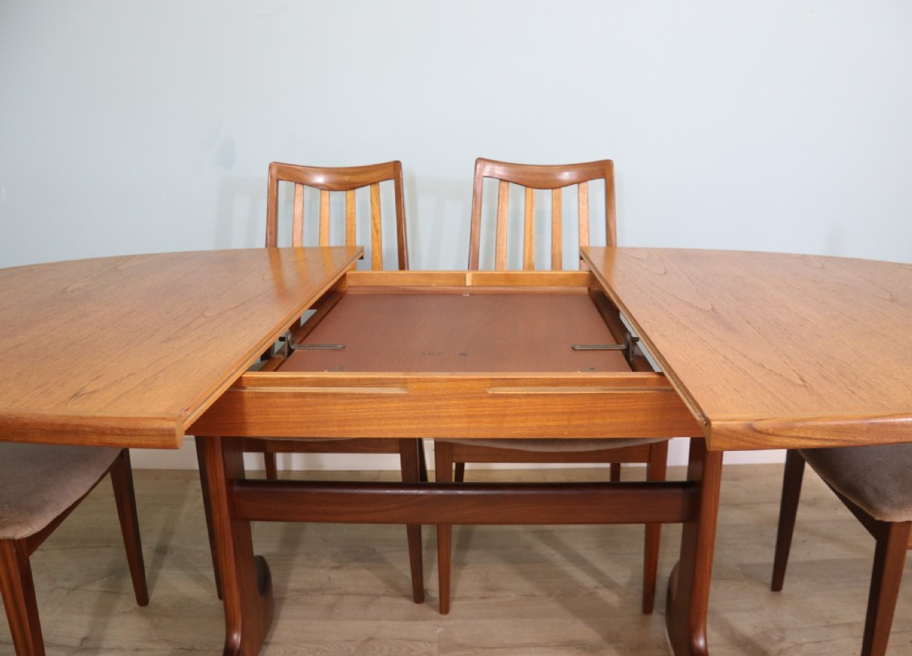 G Plan Table & 6 Chairs From The Renowned High Wycombe Based Furniture Manufacturer Ebenezer Gomme. View VII