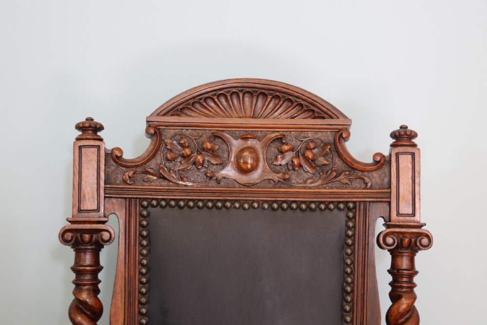 Set of six late Victorian Goodall, Lamb & Heighway dining chairs in the Gothic Revival style View VII