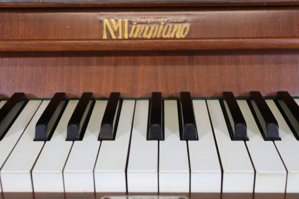 stylish Eavestaff mini piano and stool View X