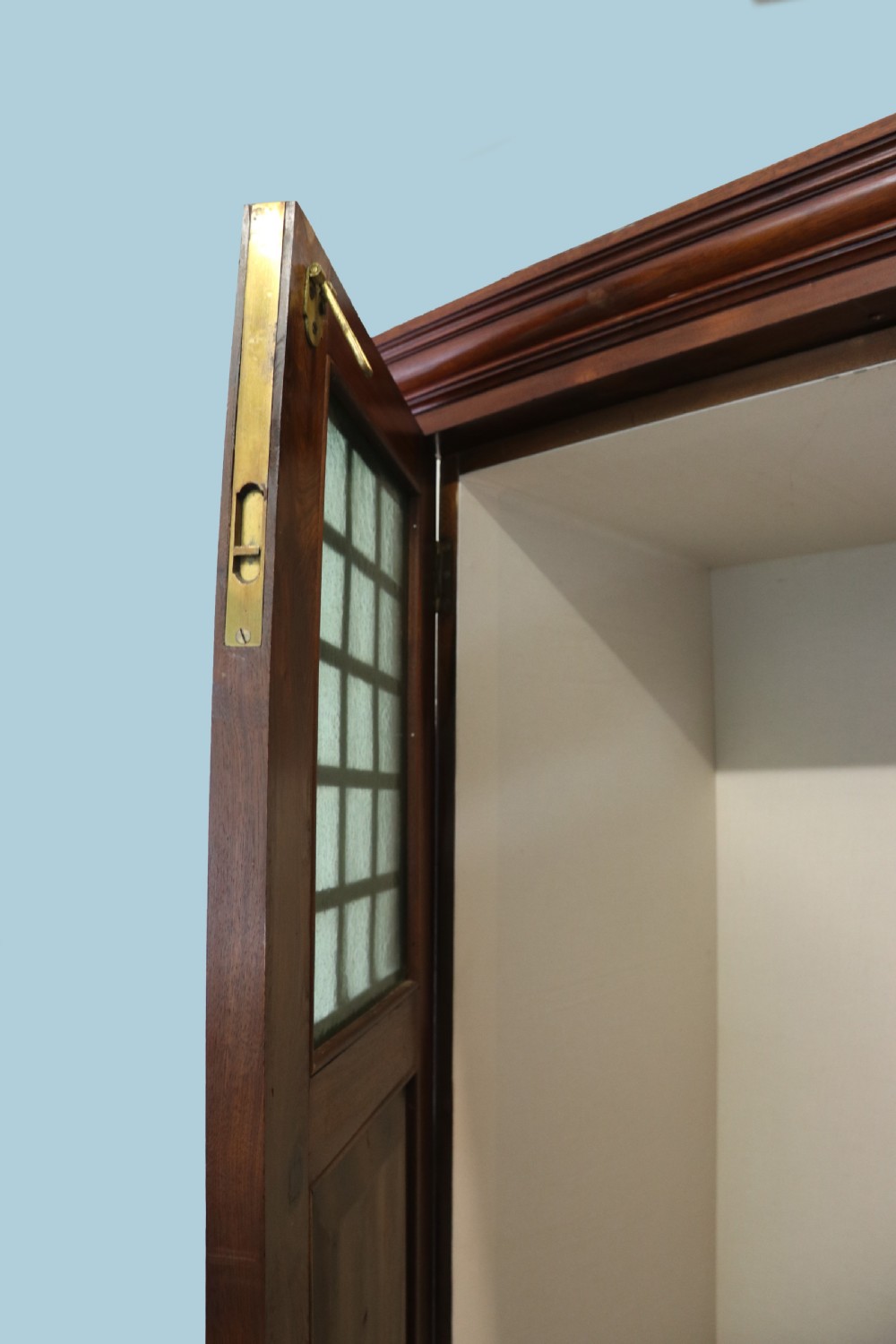 Arts and Crafts design mahogany & walnut wardrobe View VI