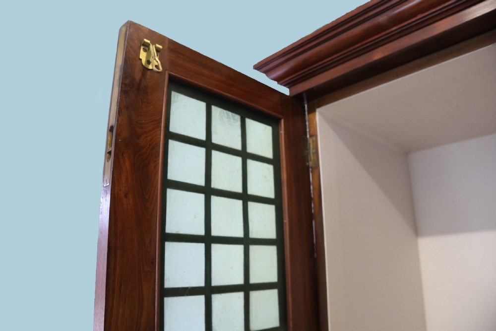 Arts and Crafts design mahogany & walnut wardrobe View VII