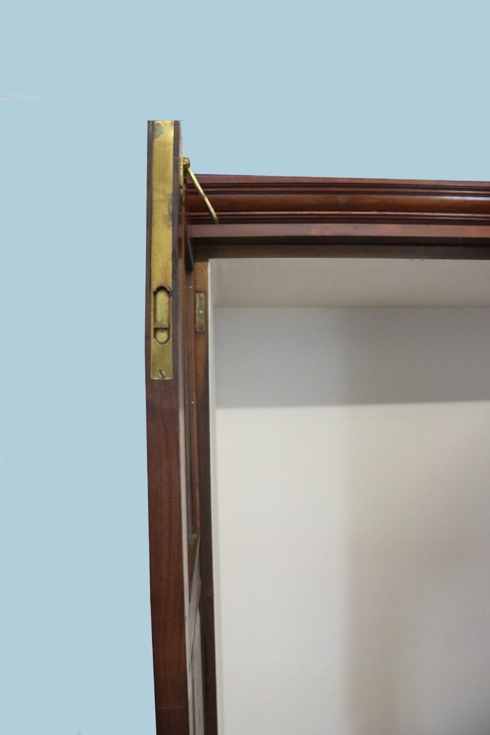 Arts and Crafts design mahogany & walnut wardrobe View IX