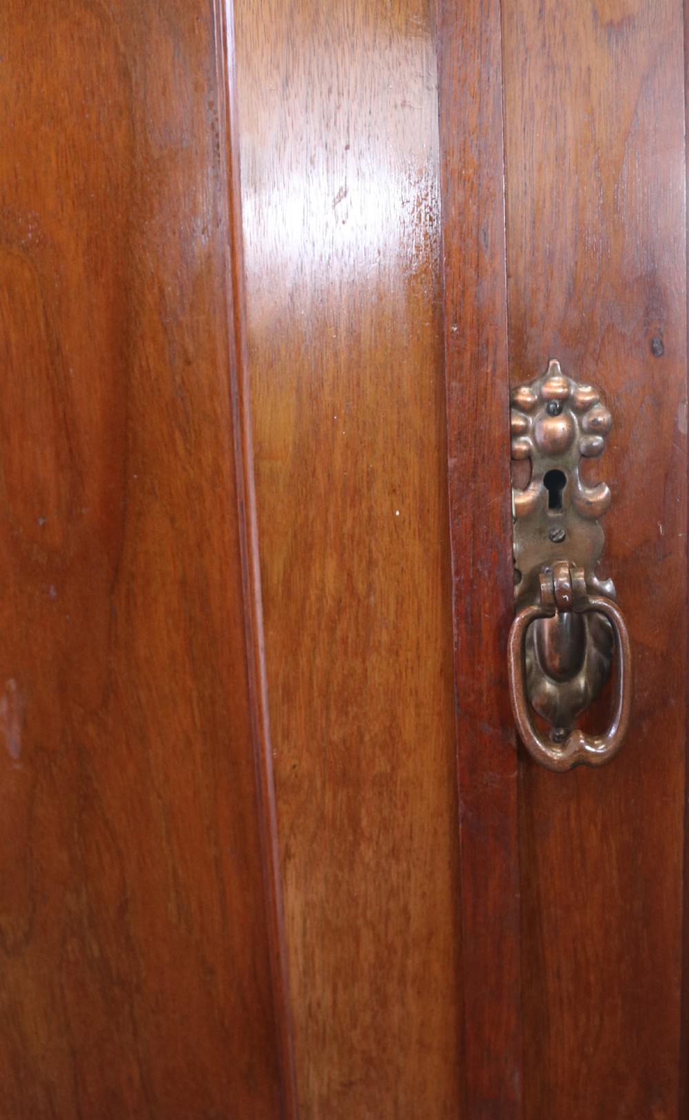 Arts and Crafts design mahogany & walnut wardrobe View XI
