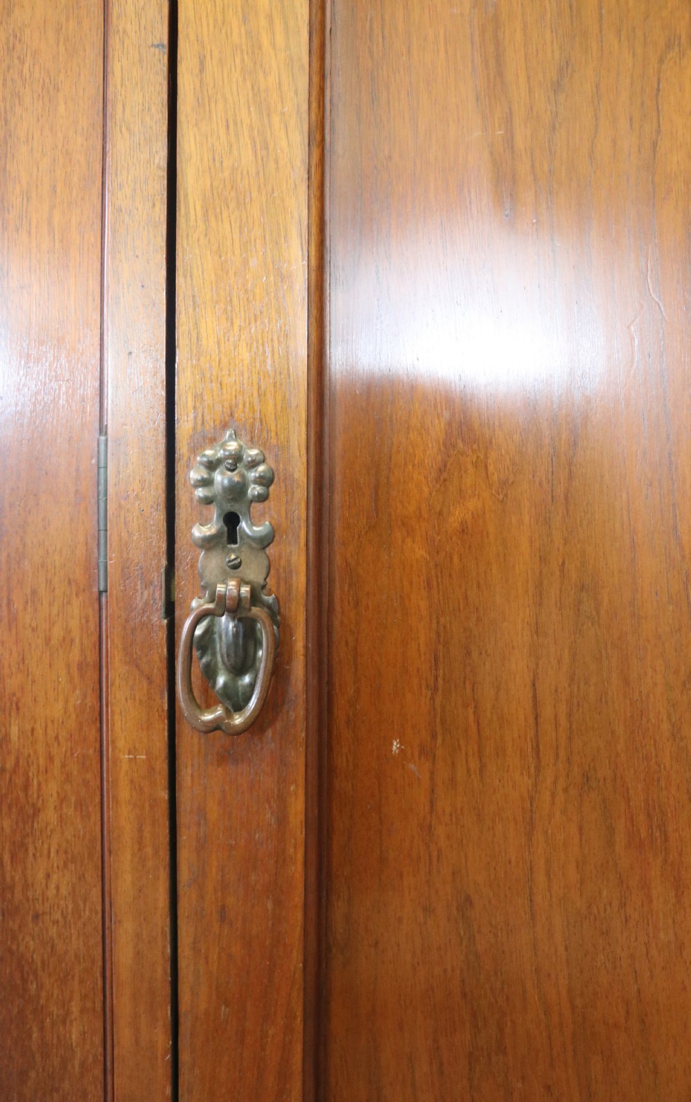 Arts and Crafts design mahogany & walnut wardrobe View XIV