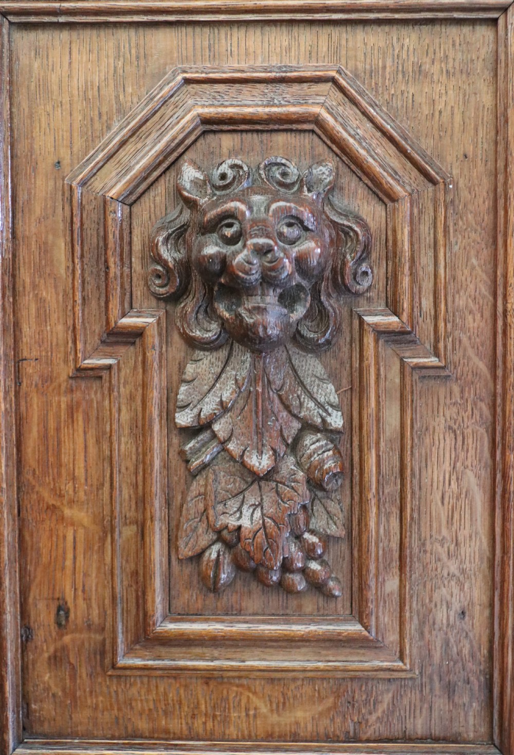 A totally magnificent 19th century oak court cupboard in the gothic style View XII