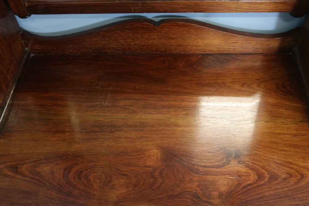  A lovely quality Edwardian solid mahogany and walnut line inlaid dressing chest View VII