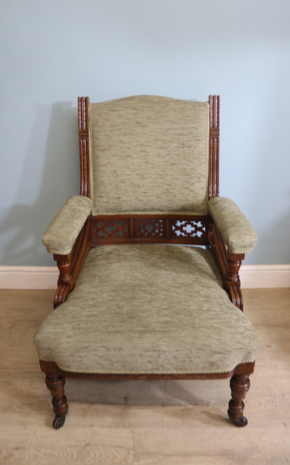 Late Victorian comfortable armchair in the Arts and Crafts style