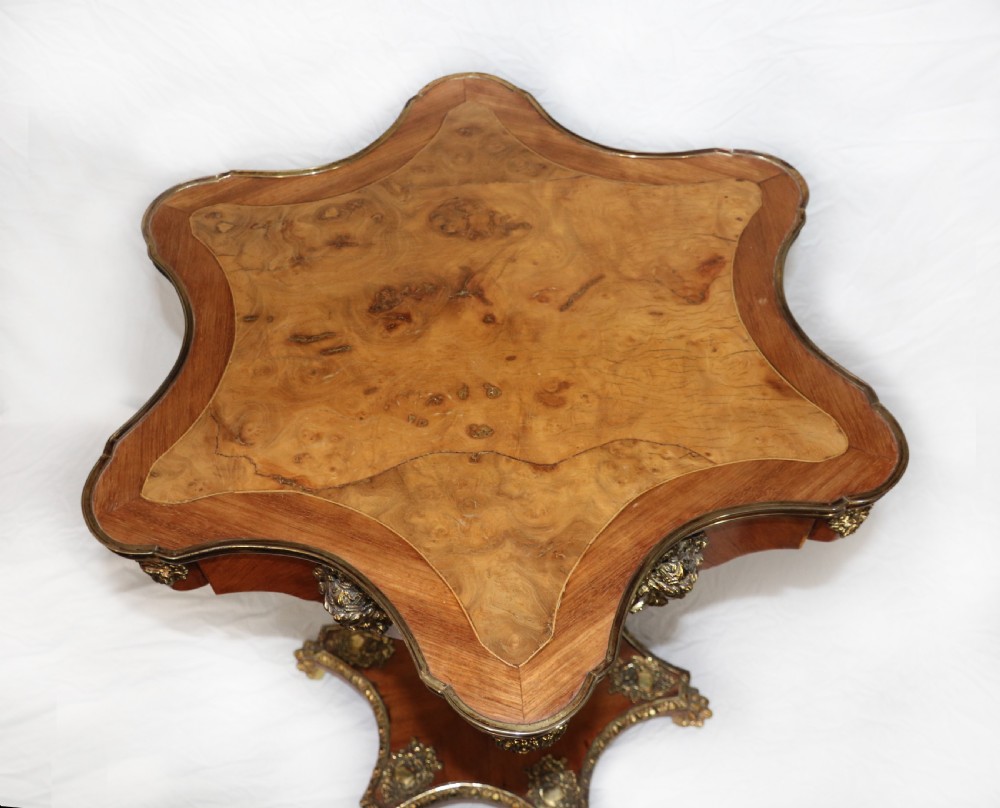 A lovely continental style table with a hexagram top View III