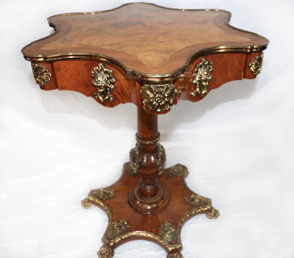 A lovely continental style table with a hexagram top