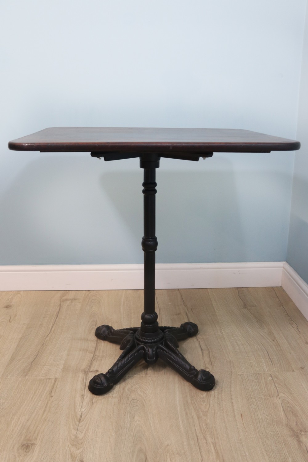 Beautiful 19th century upcycled square mahogany bar table  View III