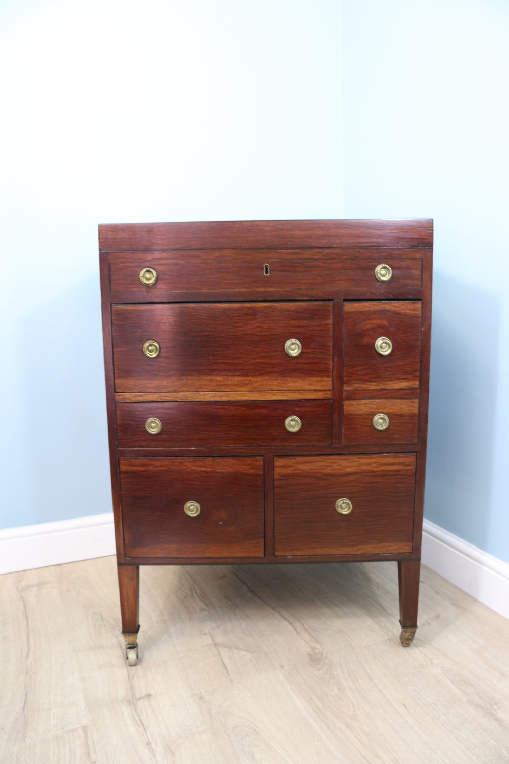 19th century vanity table with flip top lid  View IV