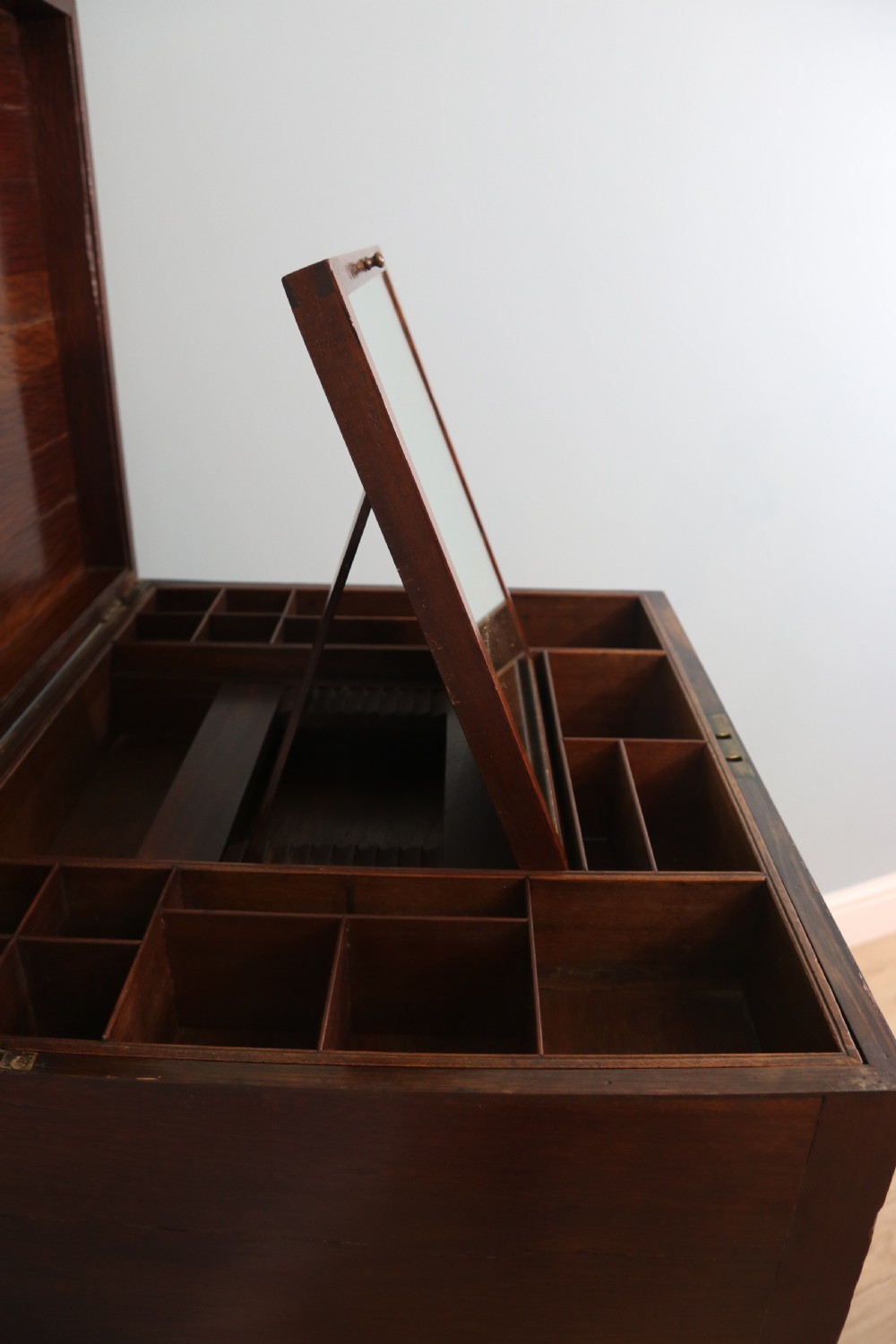 19th century vanity table with flip top lid  View VIII