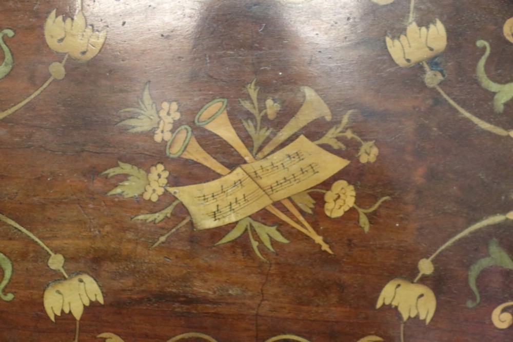 A lovely Edwardian mahogany and inlaid oval galleried tea tray View IV