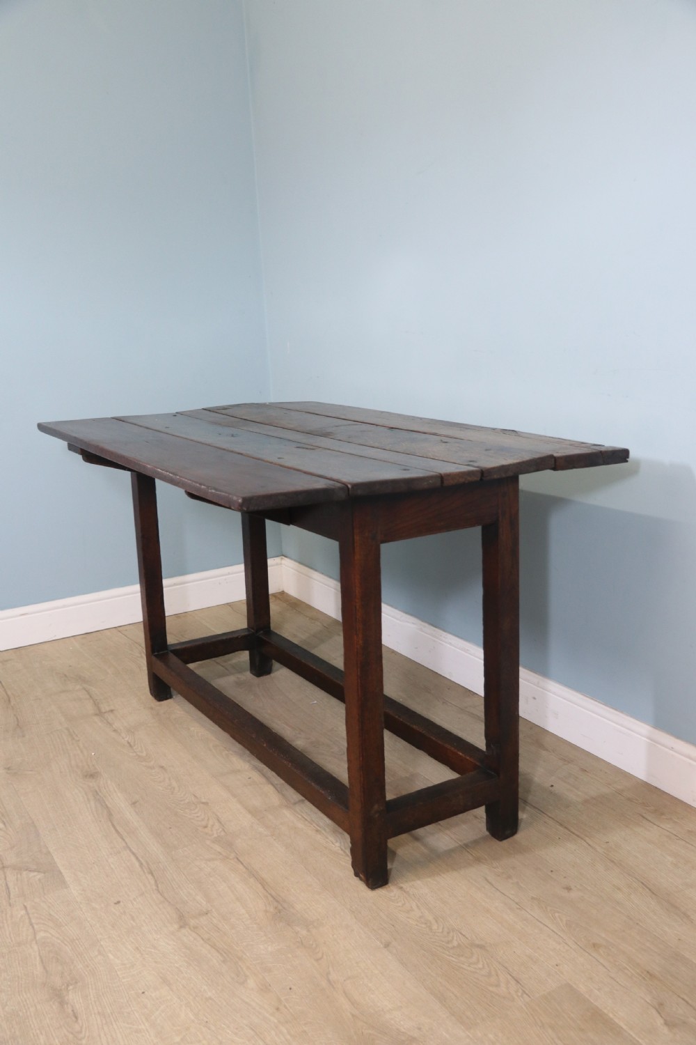 Rustic solid oak side table View II