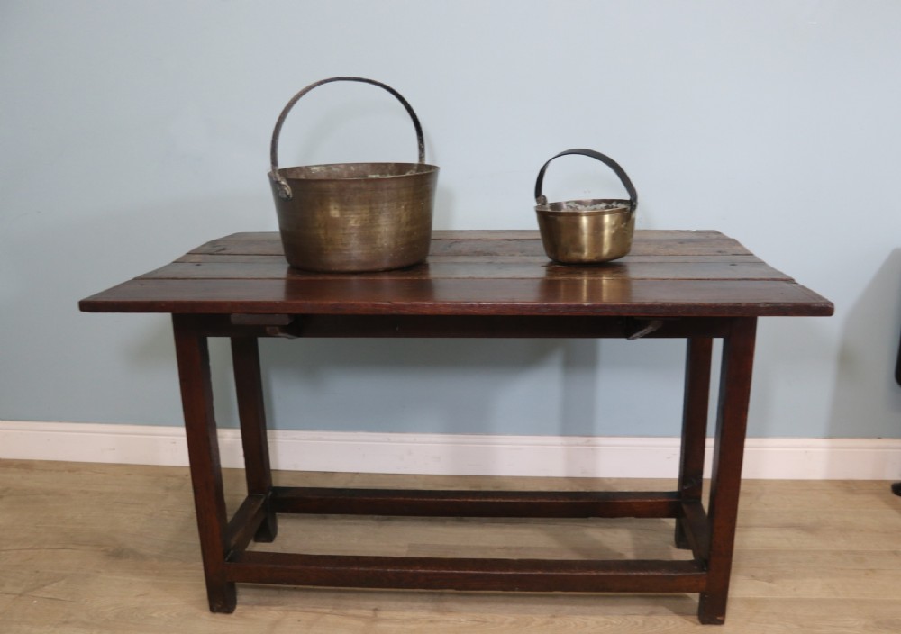 Rustic solid oak side table