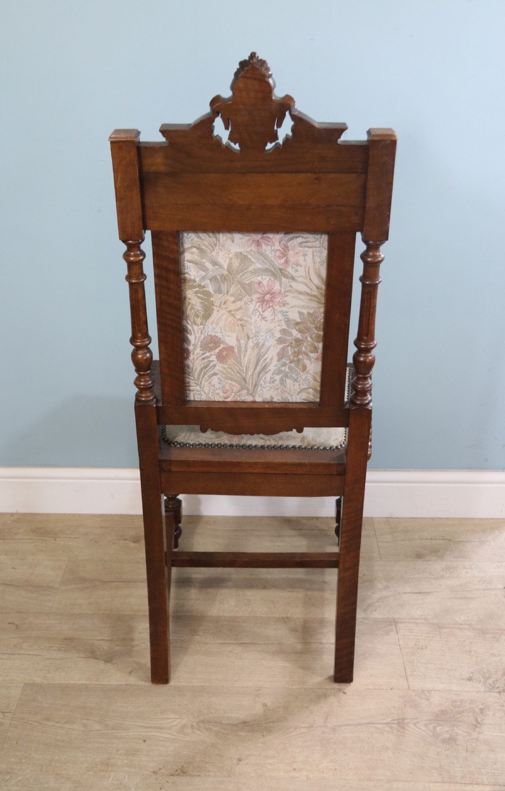 A lovely & rare set of twelve late 19th century gothic style dining chairs View XII