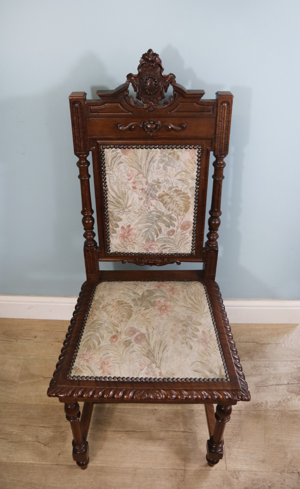 A lovely & rare set of twelve late 19th century gothic style dining chairs View XVIII