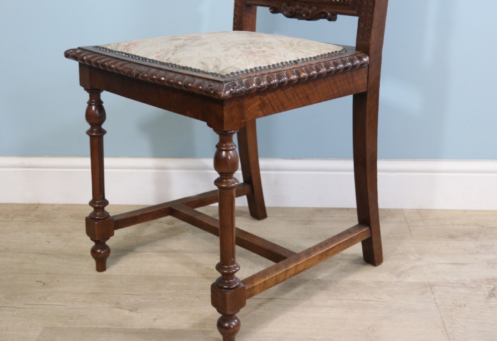 A lovely & rare set of twelve late 19th century gothic style dining chairs View XXVI