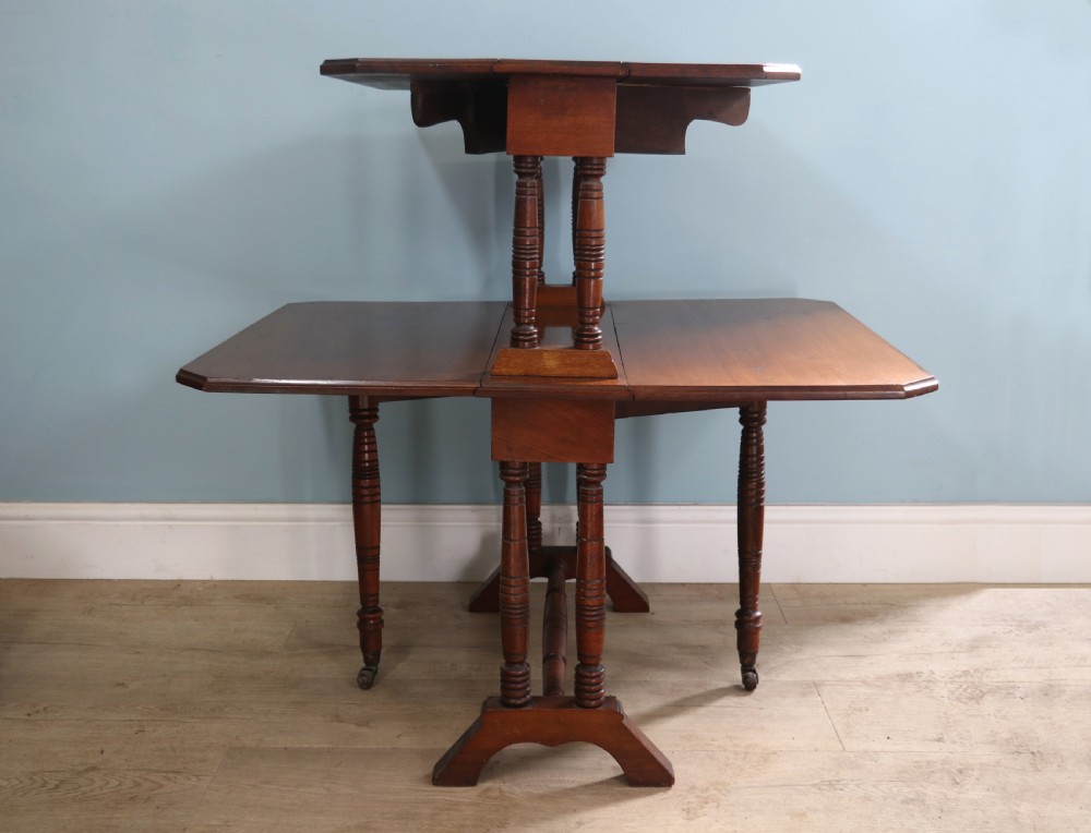 A Classic Antique! An excellent late Victorian, unusual two -tier mahogany Sutherland table View III