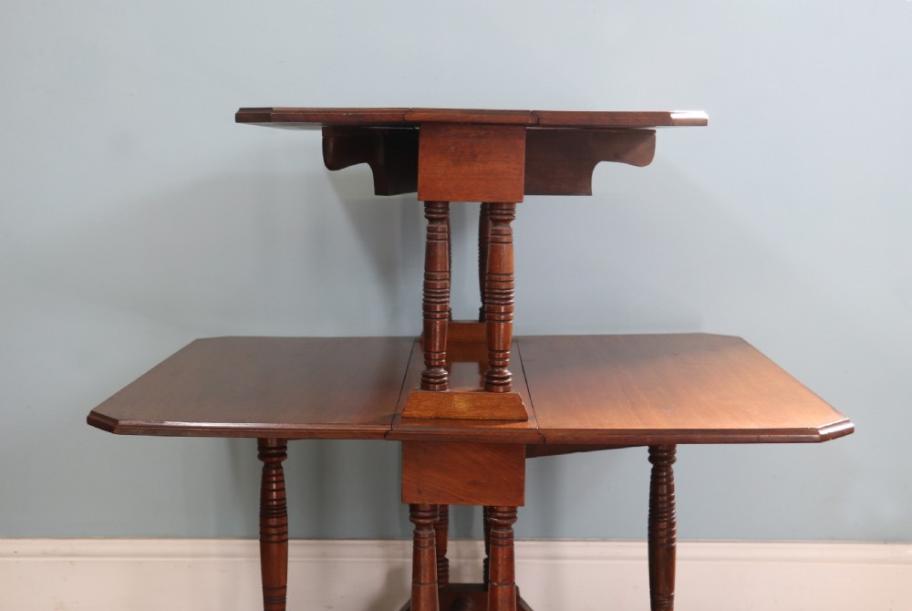 A Classic Antique! An excellent late Victorian, unusual two -tier mahogany Sutherland table View IV