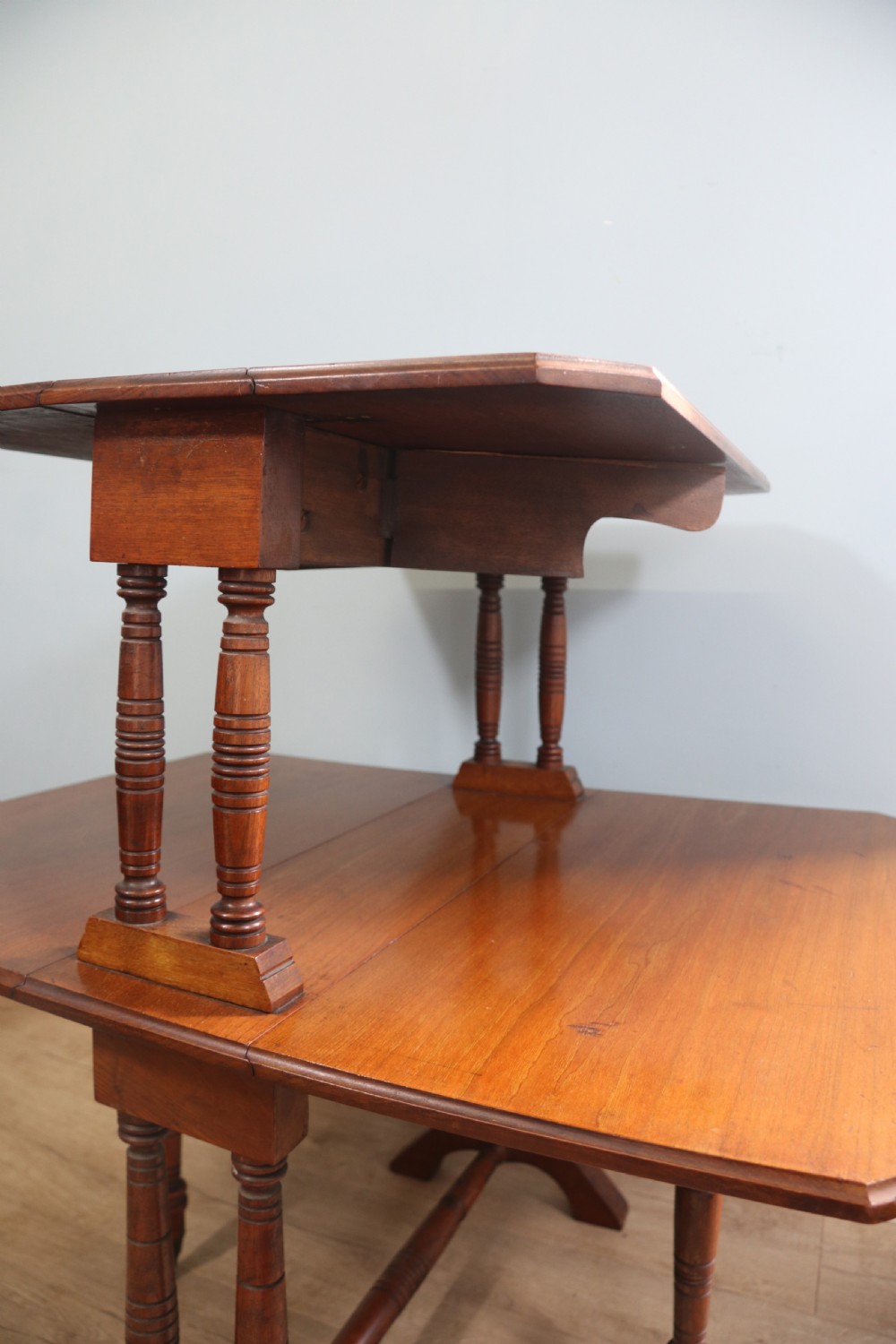 A Classic Antique! An excellent late Victorian, unusual two -tier mahogany Sutherland table View IX
