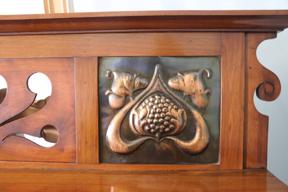 Arts and Crafts Style! small late 19th century over mantle mirror View IV