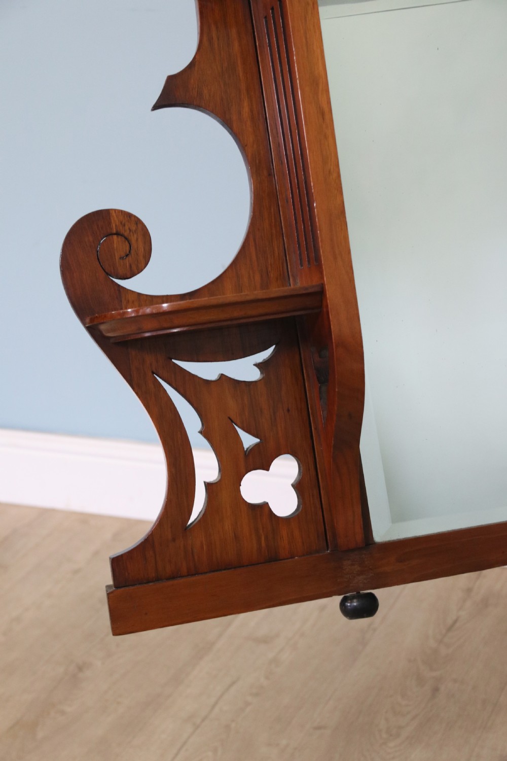 Arts and Crafts Style! small late 19th century over mantle mirror View VII