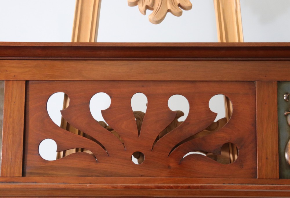 Arts and Crafts Style! small late 19th century over mantle mirror View VIII